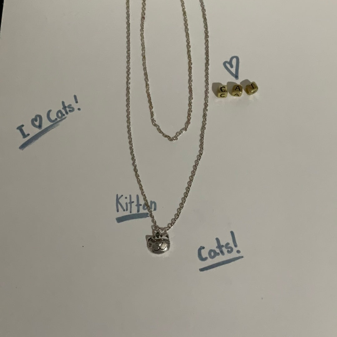 Layered cat necklace  🐈