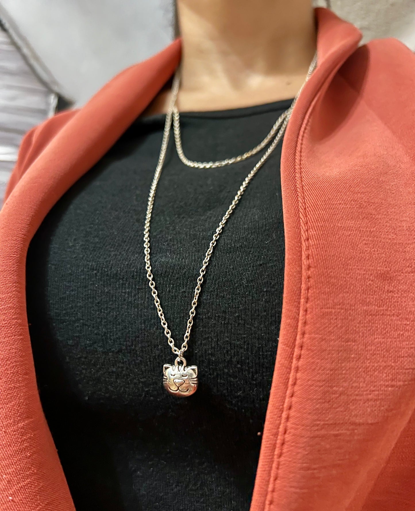 Layered cat necklace  🐈